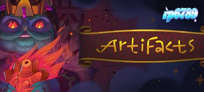 Tampilan visual slot Artifacts dengan tema petualangan arkeologi